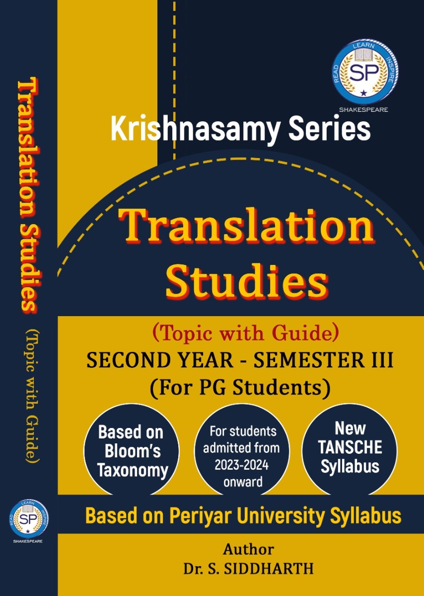 Translation Studies – PG – Sem 3 - Periyar University